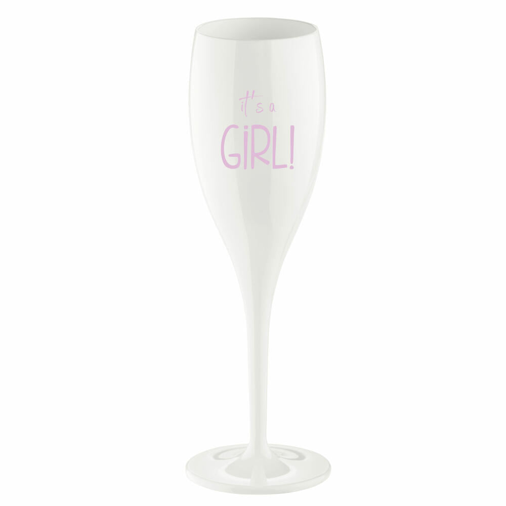 Koziol champagne glass Cheers No. 1 It SA Girl, plastic, Cotton White, 100 ml, 4031525