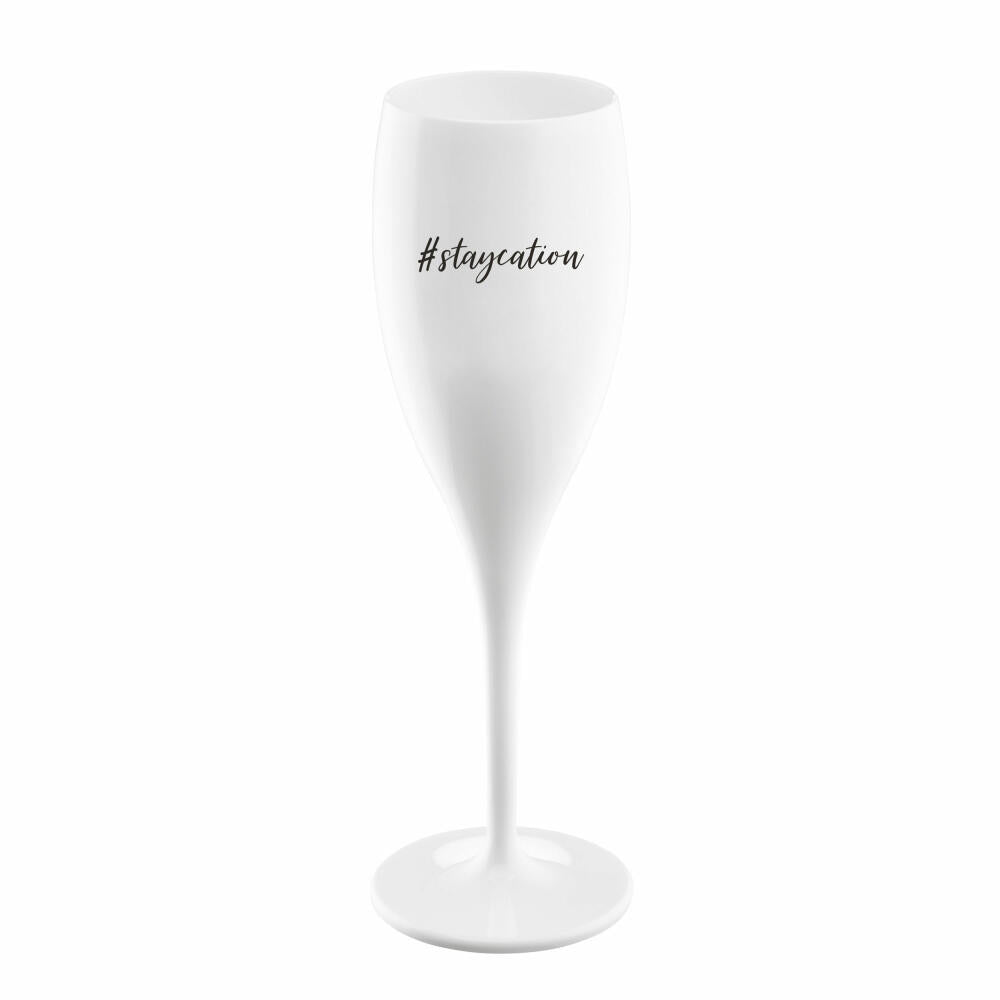 Koziol champagne glass Cheers No. 1 Staycation, plastic, Cotton White, 100 ml, 4049525