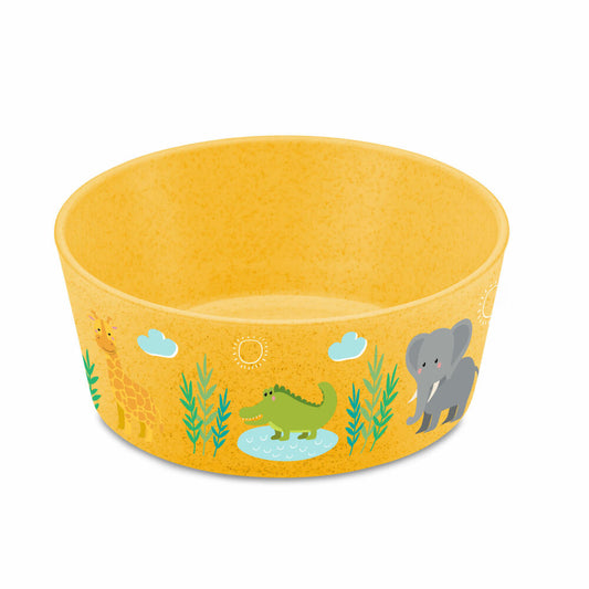 Koziol Schale Connect Bowl Africa, Schälchen, Kunststoff-Holz-Mix, Organic Yellow, 400 ml, 1419681