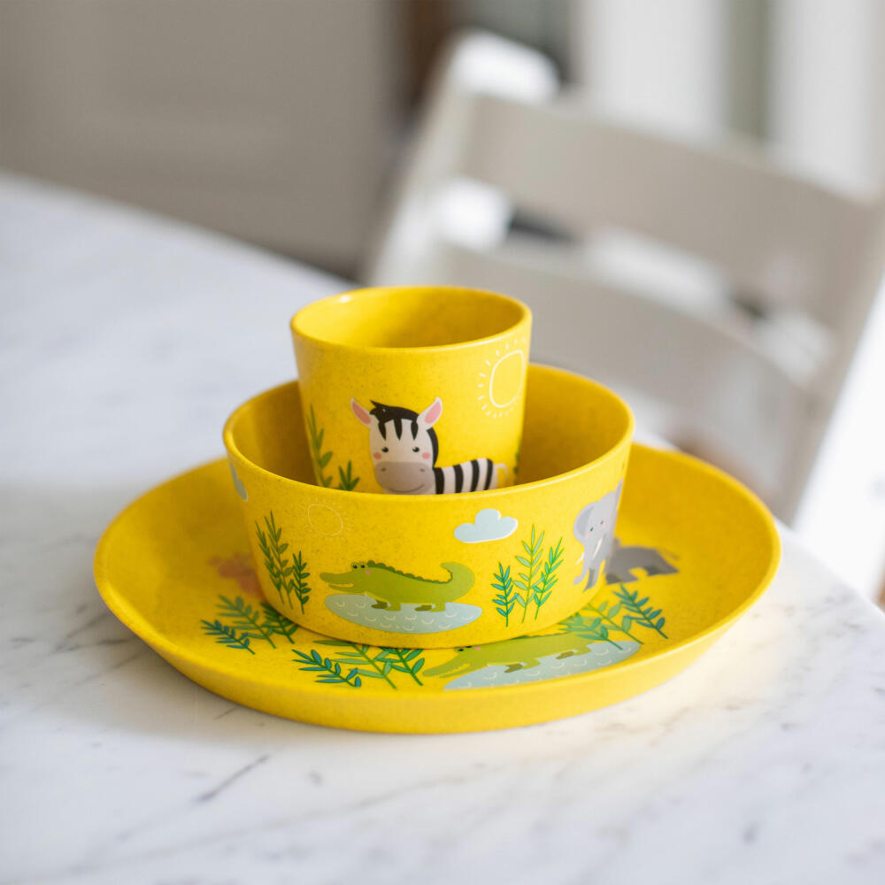 Koziol Becher Connect Cup S Africa, Kinderbecher, Kunststoff-Holz-Mix, Organic Yellow, 190 ml, 1415681