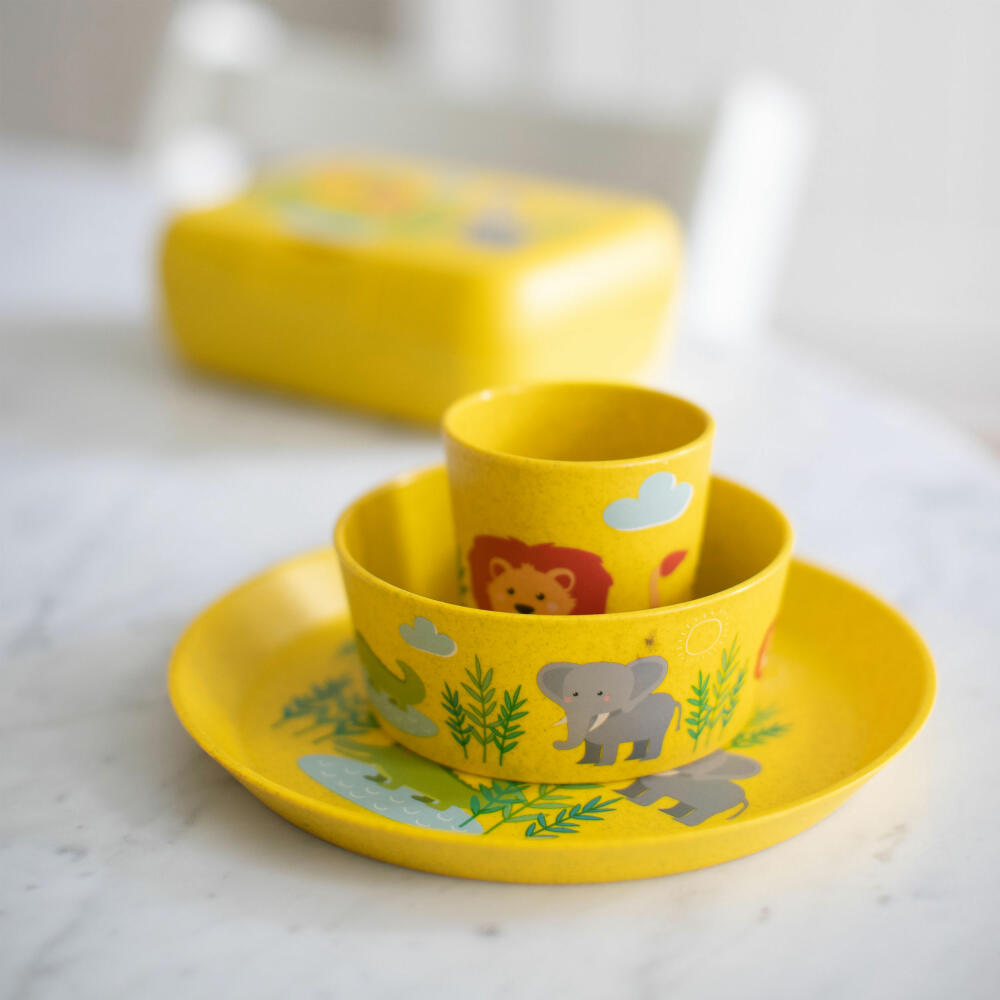 Koziol Schale Connect Bowl Africa, Schälchen, Kunststoff-Holz-Mix, Organic Yellow, 400 ml, 1419681