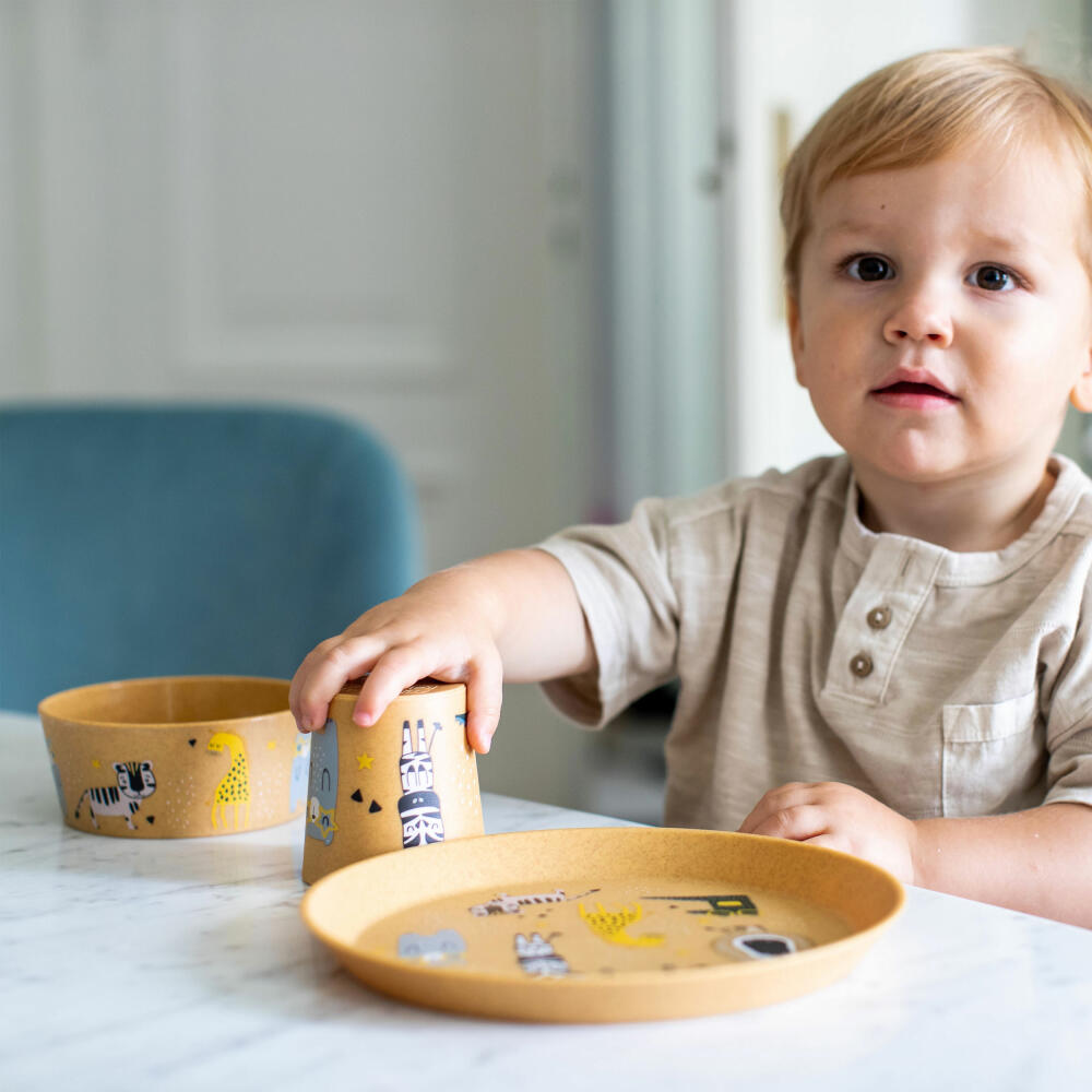 Koziol Becher Connect Cup S Zoo, Kinderbecher, Kunststoff-Holz-Mix, Nature Wood, 190 ml, 1434702