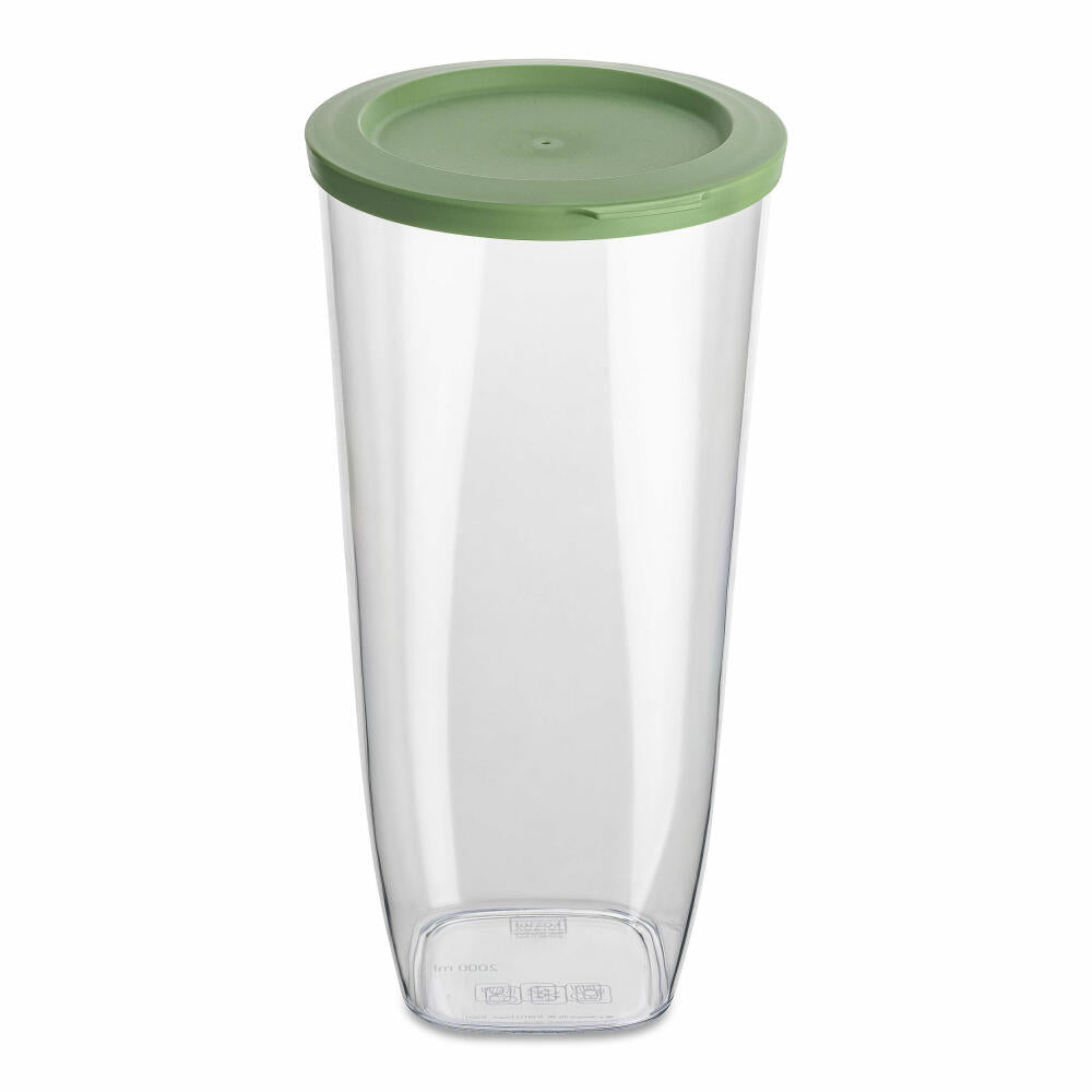 Koziol storage container Connect Dry Storage L, airtight storage container, plastic, Nature Leaf Green, 2 L, 4063703