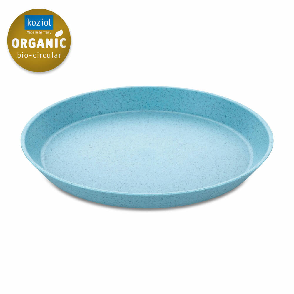 Koziol Small Plate Connect Plate, Cake Plate, Plastic, Organic Frostie Blue, 20.5 cm, 3100706