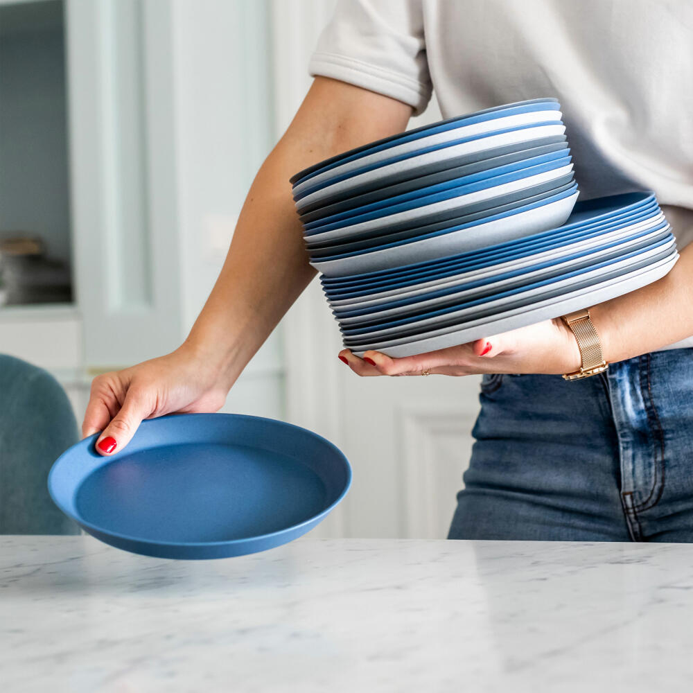 Koziol Small Plate Connect Plate, Cake Plate, Plastic, Organic Strawberry Ice Cream, 20.5 cm, 3100707