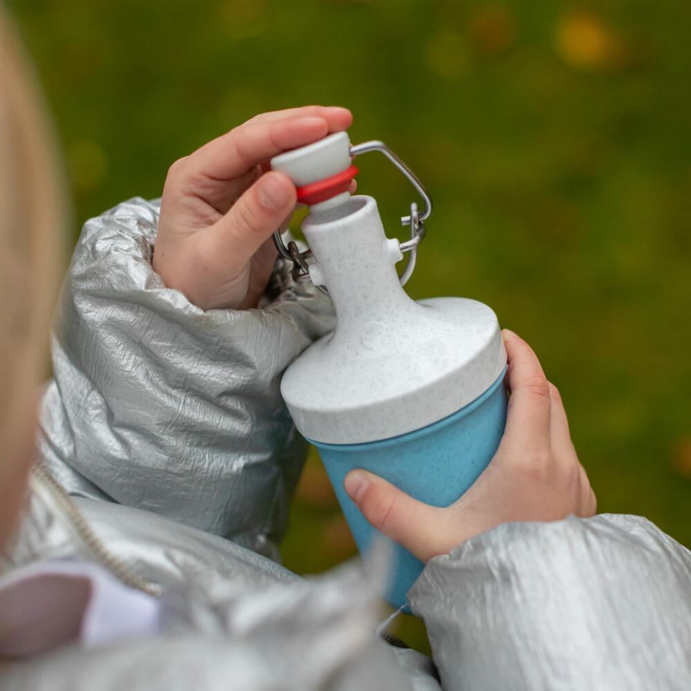 Koziol drinking bottle Plopp To Go Mini, plastic, Organic Frostie Blue, 200 ml, 4014706