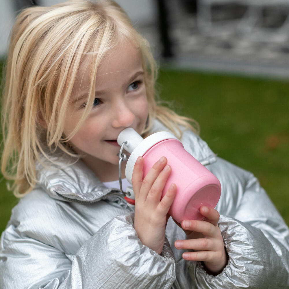 Koziol drinking bottle Plopp To Go Mini, plastic, Organic Strawberry Ice Cream, 200 ml, 4014707
