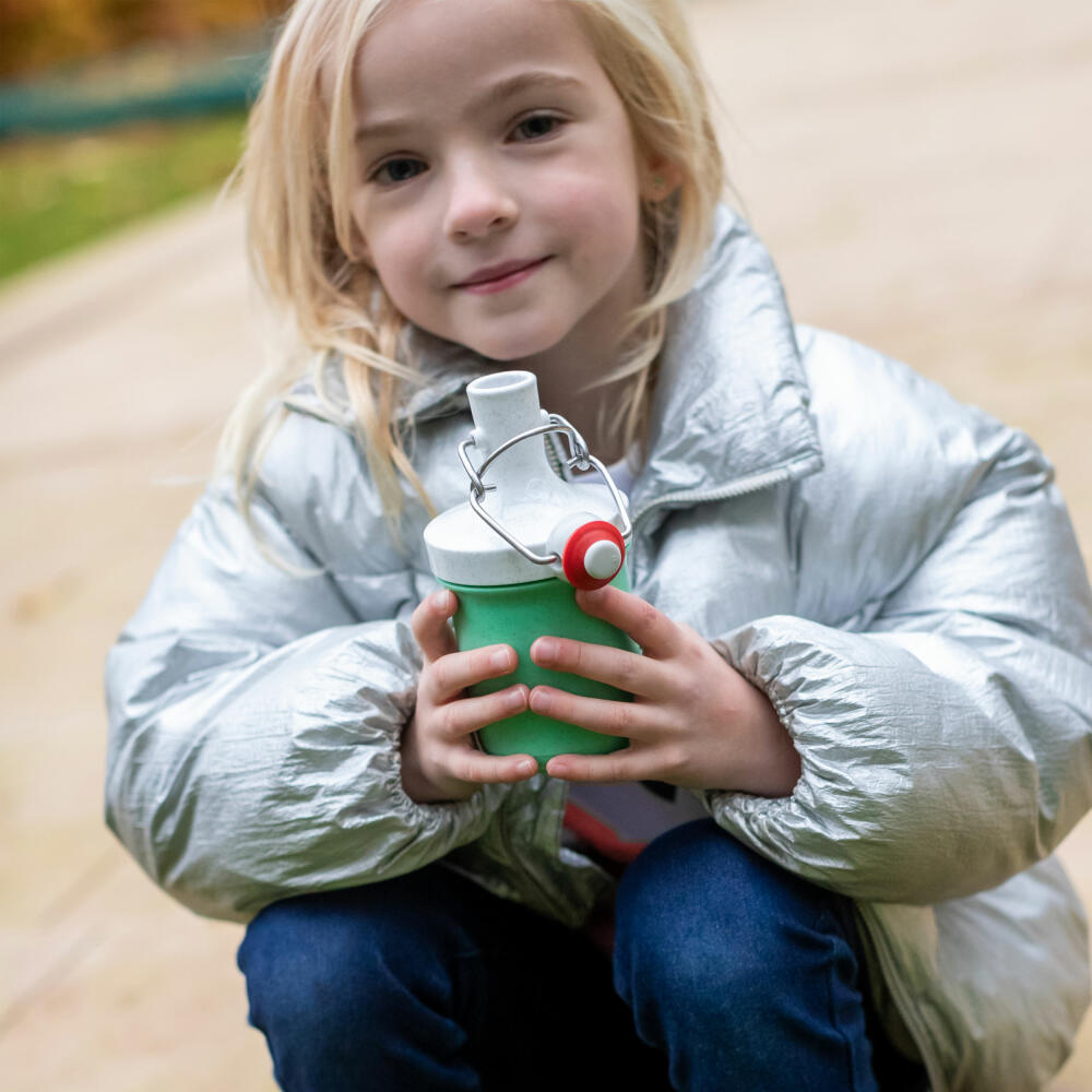 Koziol drinking bottle Plopp To Go Mini, plastic, Organic Apple Green, 200 ml, 4014708
