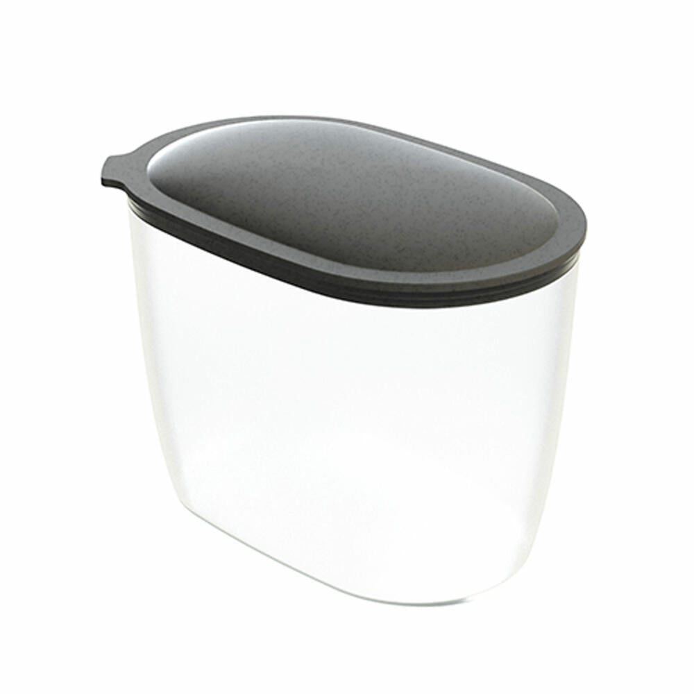 Koziol storage container Connect Oval Storage M, airtight storage container, plastic, Nature Ash Grey, 1.5 L, 4064701