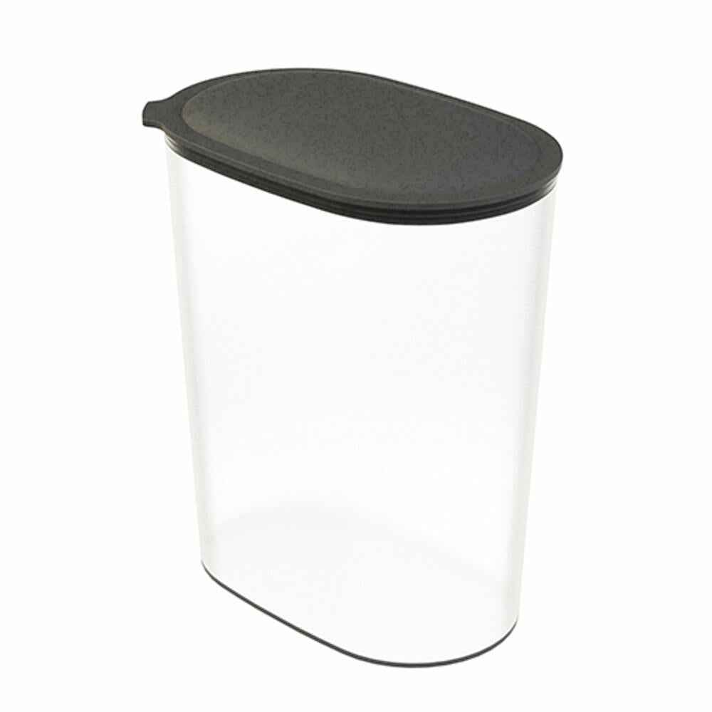 Koziol storage container Connect Oval Storage L, airtight storage container, plastic, Nature Ash Grey, 2.5 L, 4065701