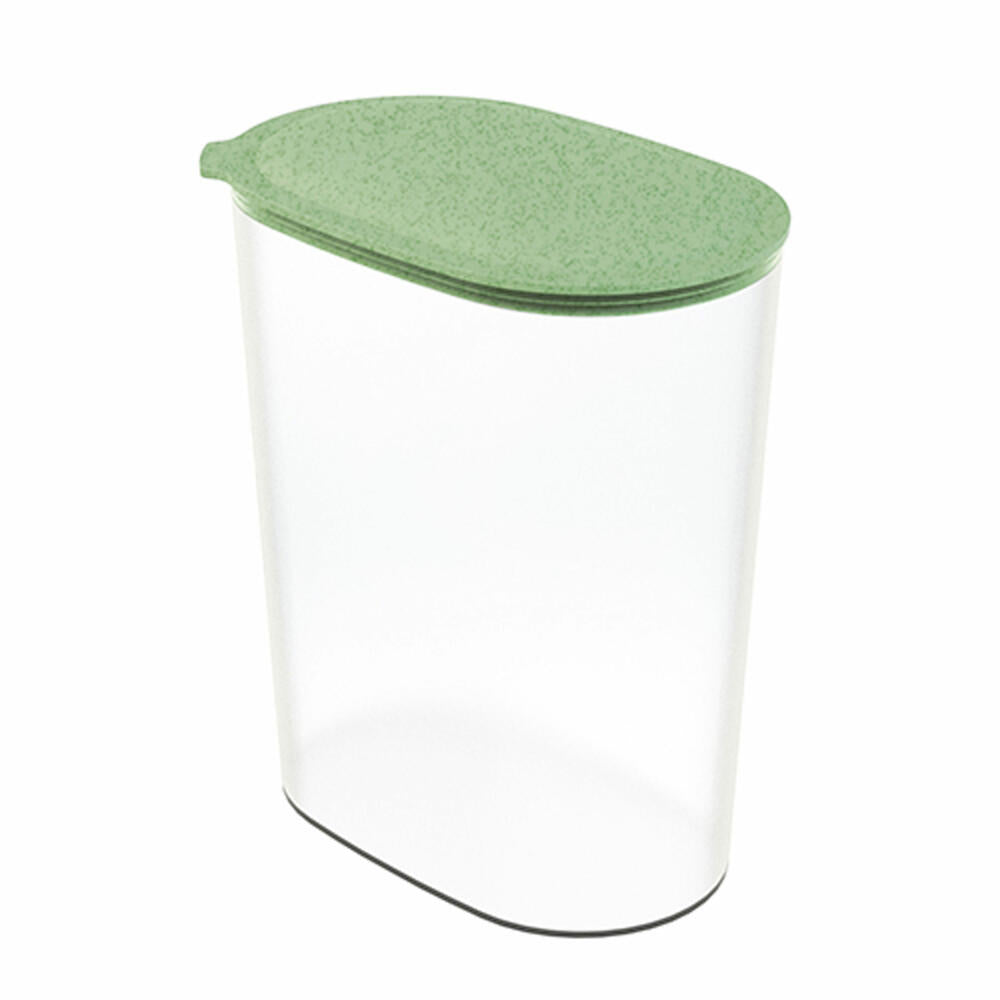 Koziol Vorratsdose Connect Oval Storage L, luftdichter Vorratsbehälter, Kunststoff, Nature Leaf Green, 2.5 L, 4065703