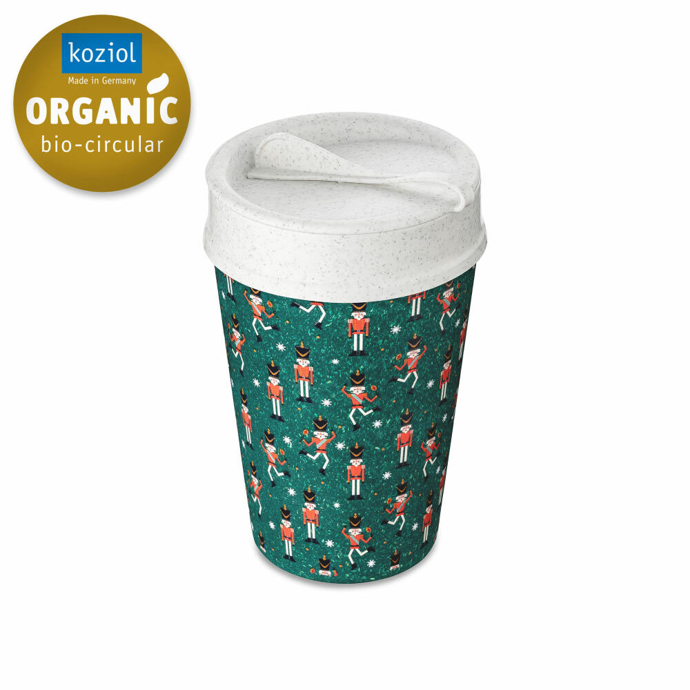 Koziol Thermo Mug Iso To Go Nutcracker, Insulated Mug, Plastic, Nature Green, 400 ml, 8015705