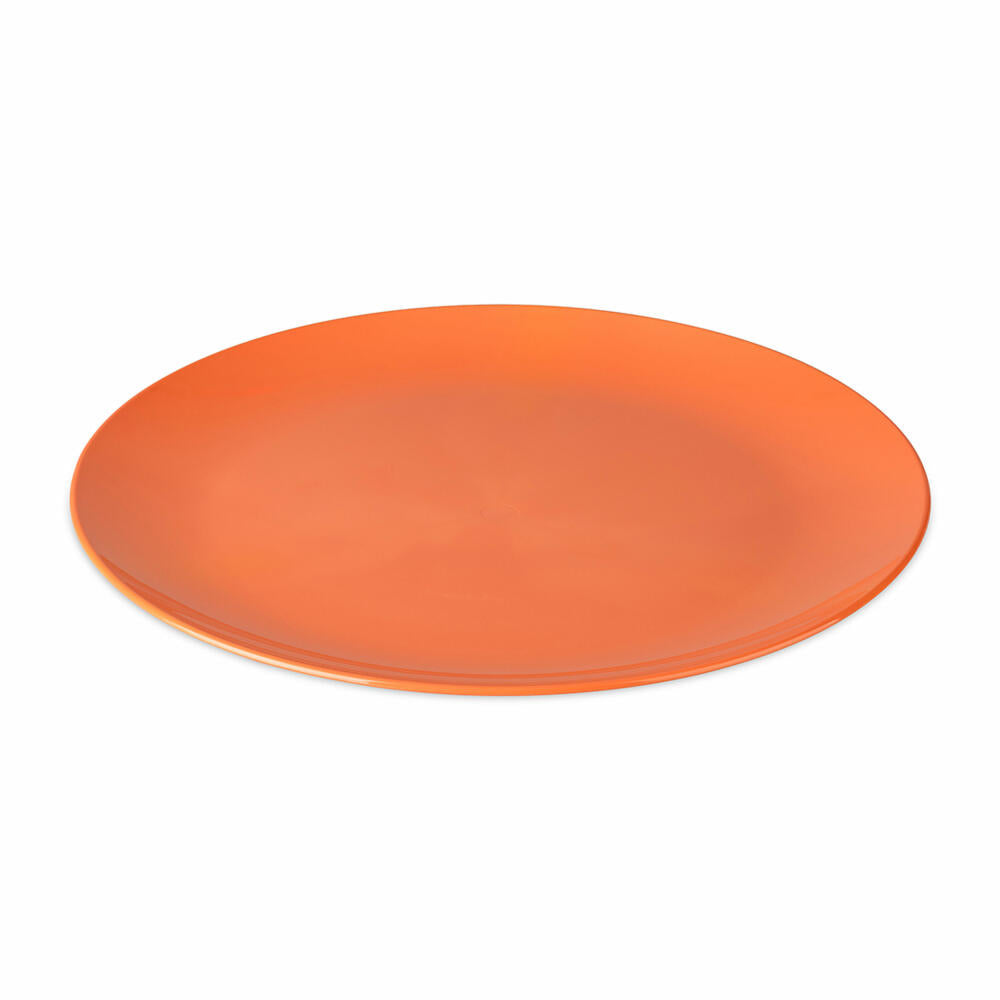 Koziol Nora Plate M, dinner plate, plastic, Strong Coral, 26.4 cm, 8066725