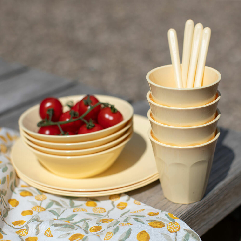 Koziol Nora Plate S, dessert plate, plastic, Sweet Yellow, 21 cm, 8065723
