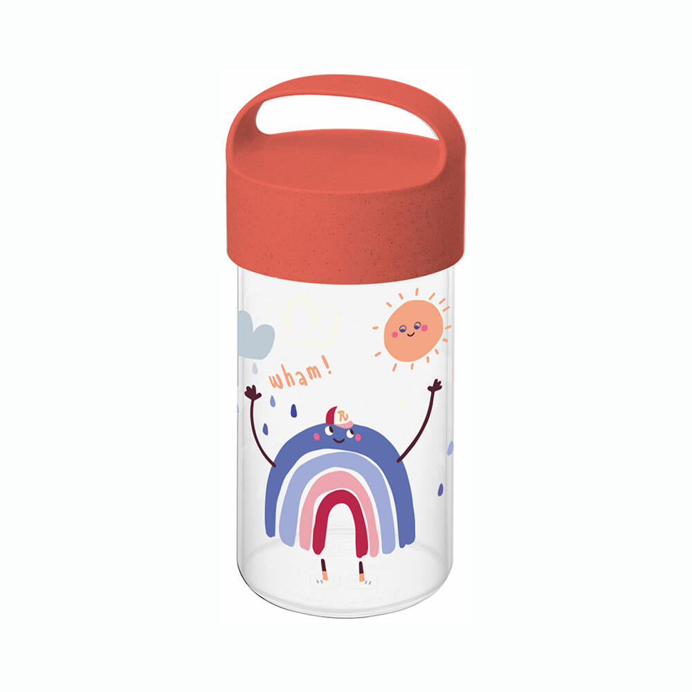 Koziol Snackpot Buddy Snack Dreams, drinking bottle, plastic, Organic Red, 500 ml, 8345745
