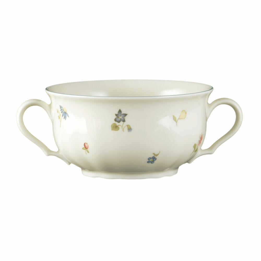 Seltmann Weiden Marie-Luise Suppentasse, Suppen Tasse, Suppenschale, Schüssel, Porzellan, Streublume, 350 ml, 001.292025