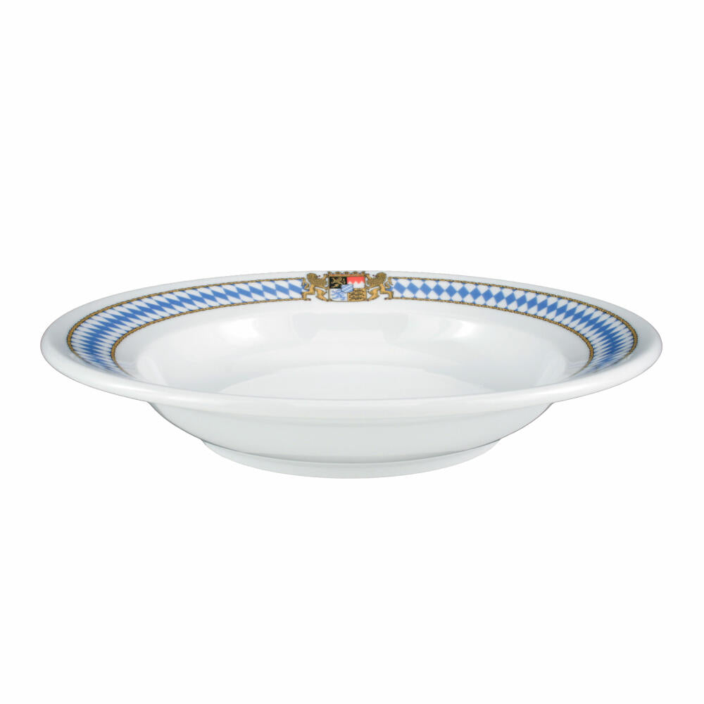 Seltmann Weiden 1/2 Dick Plate Deep, Soup Plate, Pasta Plate, Porcelain, Bavaria Decor, Ø 23.3 cm, 001.321790