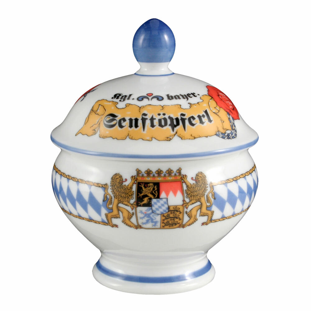 Seltmann Weiden Compact mustard pot, mustard pot, storage vessel, mustard pot, porcelain, Bavaria, 180 ml, 001.456005
