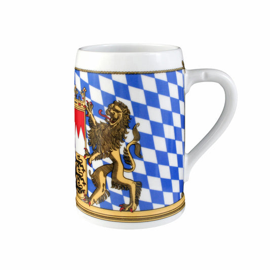 Seltmann Weiden Bierkrug ohne Deckel Compact Bayern, Maßkrug, Porzellan, Bunt, 740 ml, 001.617235