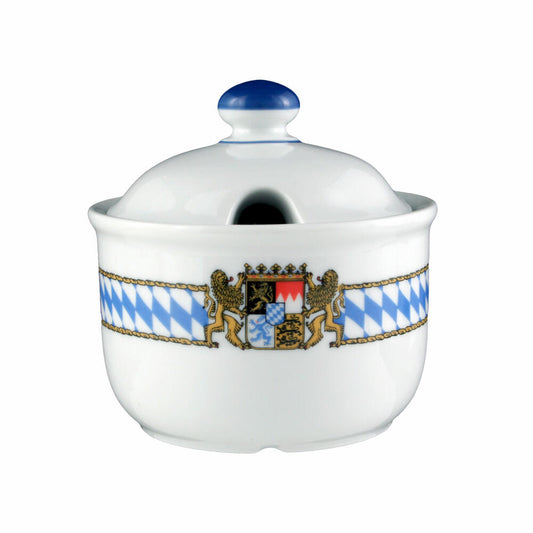 Seltmann Weiden Compact Zuckerdose, Zucker Dose, Aufbewahrung, Porzellan, Bayern Dekor, 250 ml, 001.472584