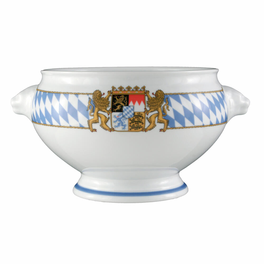 Seltmann Weiden Compact Terrine Lion's Head, White Sausage Pot, Bowl, Porcelain, 3 L, 001.455459