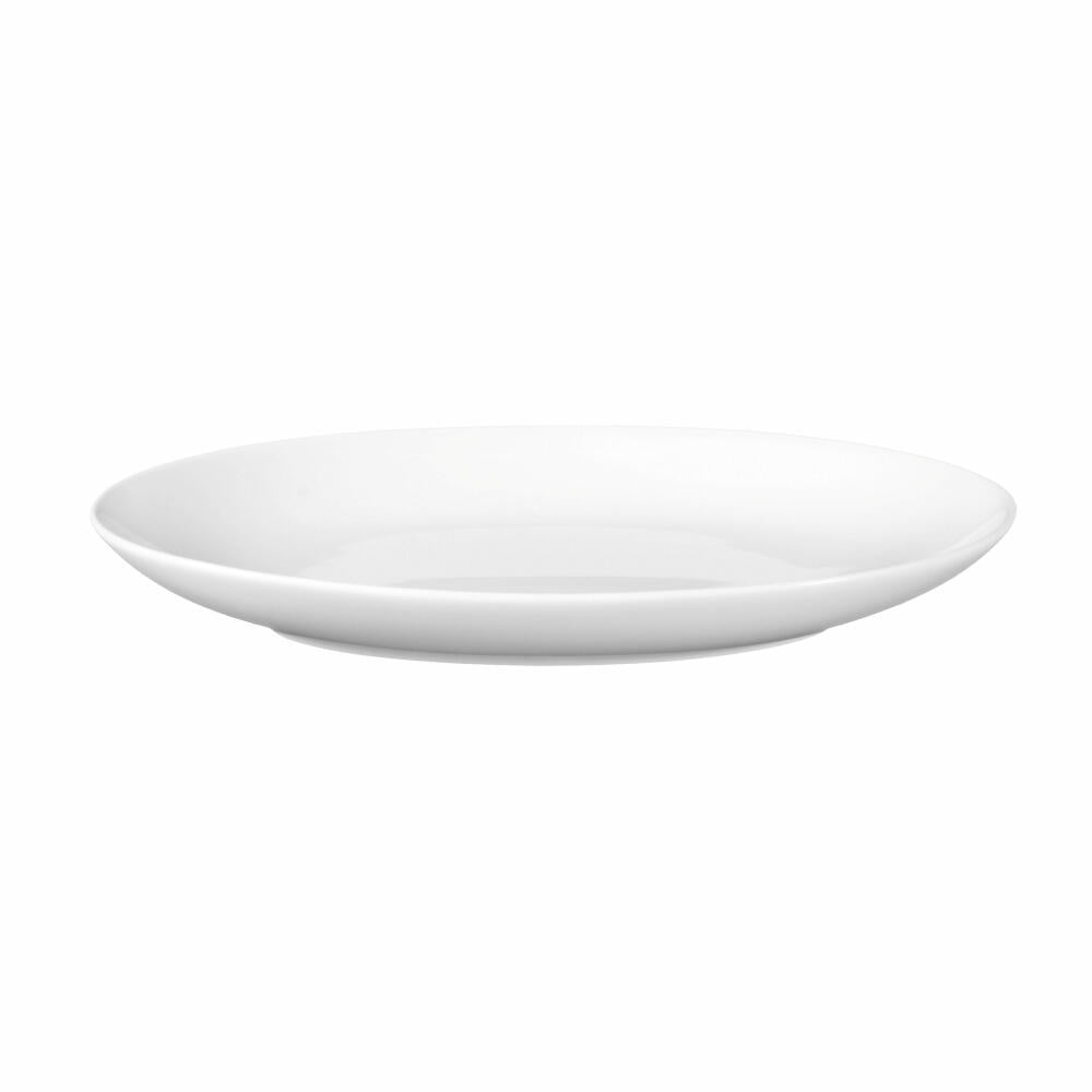 Seltmann Weiden Lido side plate, serving plate, serving plate, porcelain, white, 24.1 x 14.4 cm, 001.200112