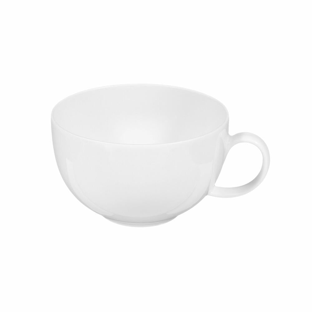 Seltmann Weiden Lido Frühstückstasse, Kaffeetasse, Teetasse, Tasse, Porzellan, Weiß, 350 ml, 001.203721