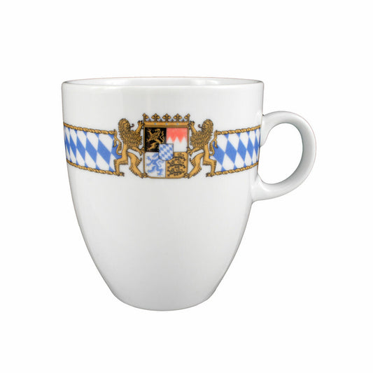 Seltmann Weiden Compact Becher, Kaffeebecher, Teetasse, Tasse, Porzellan, Bayern Dekor, 400 ml, 001.479933