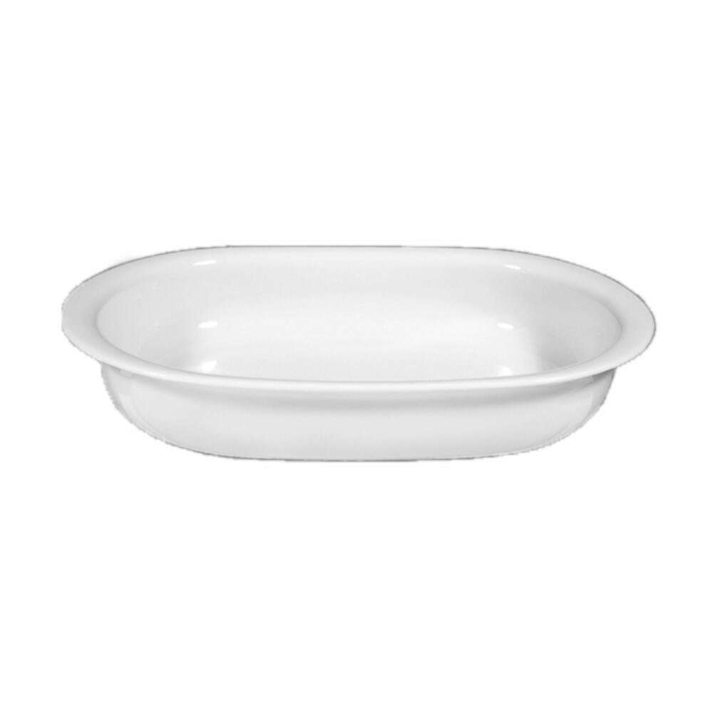Seltmann Weiden Lukullus casserole dish oval, oven dish, baking dish, porcelain, white, 34 cm, 001.103494