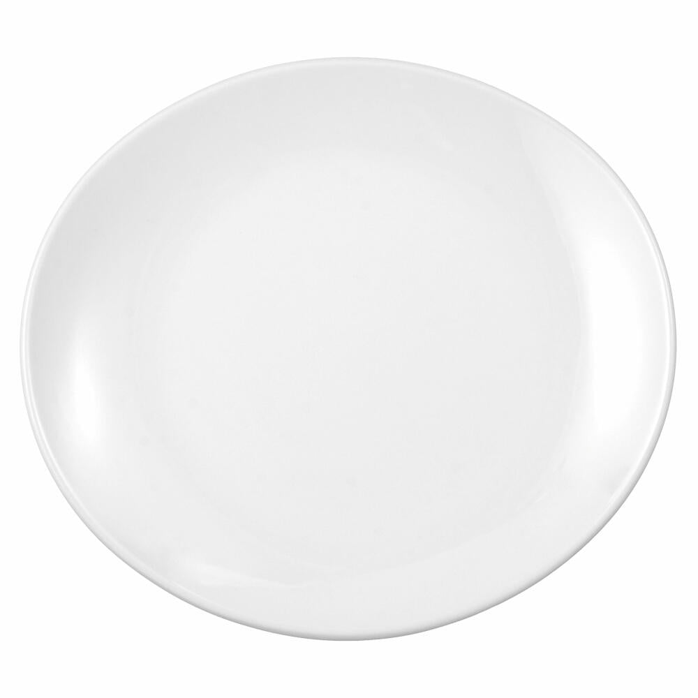 Seltmann Weiden Modern Life Plate Oval, Dinner Plate, Porcelain, White, 25.1 x 23 cm, 001.657568