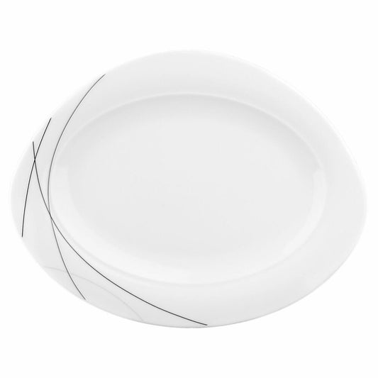 Seltmann Weiden Trio Platte Oval, Servierplatte, Servierteller, Porzellan, Highline, 30.6 x 23.9 cm, 001.692279