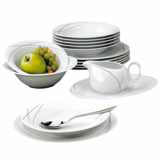 Seltmann Weiden Trio dinner service, Highline, porcelain, dishwasher safe, 16 pcs., 1706986