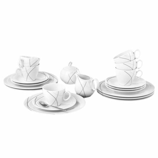 Seltmann Weiden Trio Kaffeeservice, Highline, Porzellan, Spülmaschinenfest, 20-tlg., 1706985