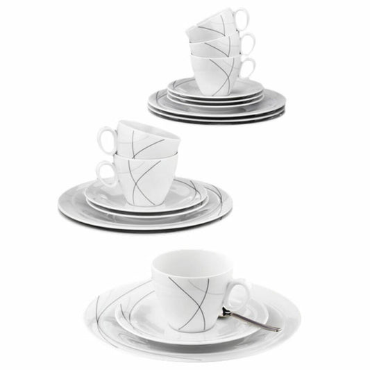 Seltmann Weiden Trio Kaffeeservice, Highline, Porzellan, Spülmaschinenfest, 18-tlg., 1706998