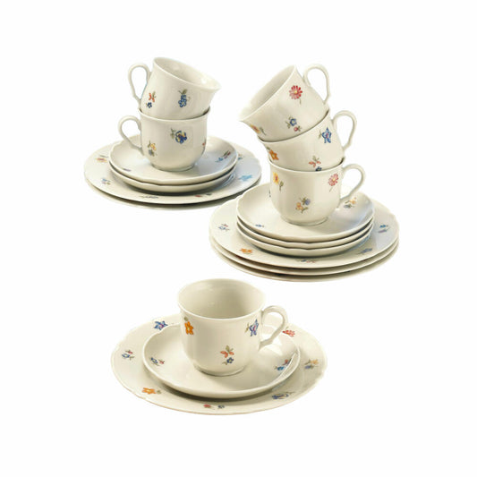 Seltmann Weiden Marieluise Blütenmeer Kaffeeservice, 18-tlg., Kaffee Service, Geschirr, Porzellangeschirr, Hartporzellan, Bunt, 1716502