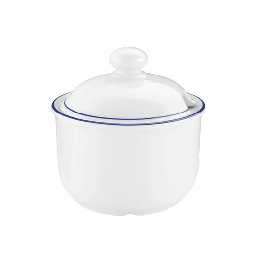 Seltmann Weiden Compact Zuckerdose, Zucker Dose, Aufbewahrung, Porzellan, Blaurand, 250 ml, 001.718880