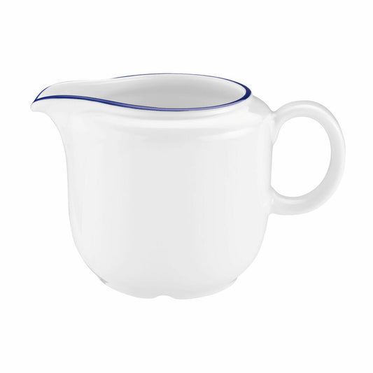 Seltmann Weiden Compact Milchkännchen, Kännchen, Milchgießer, Milchkanne, Porzellan, Blaurand, 230 ml, 001.718883