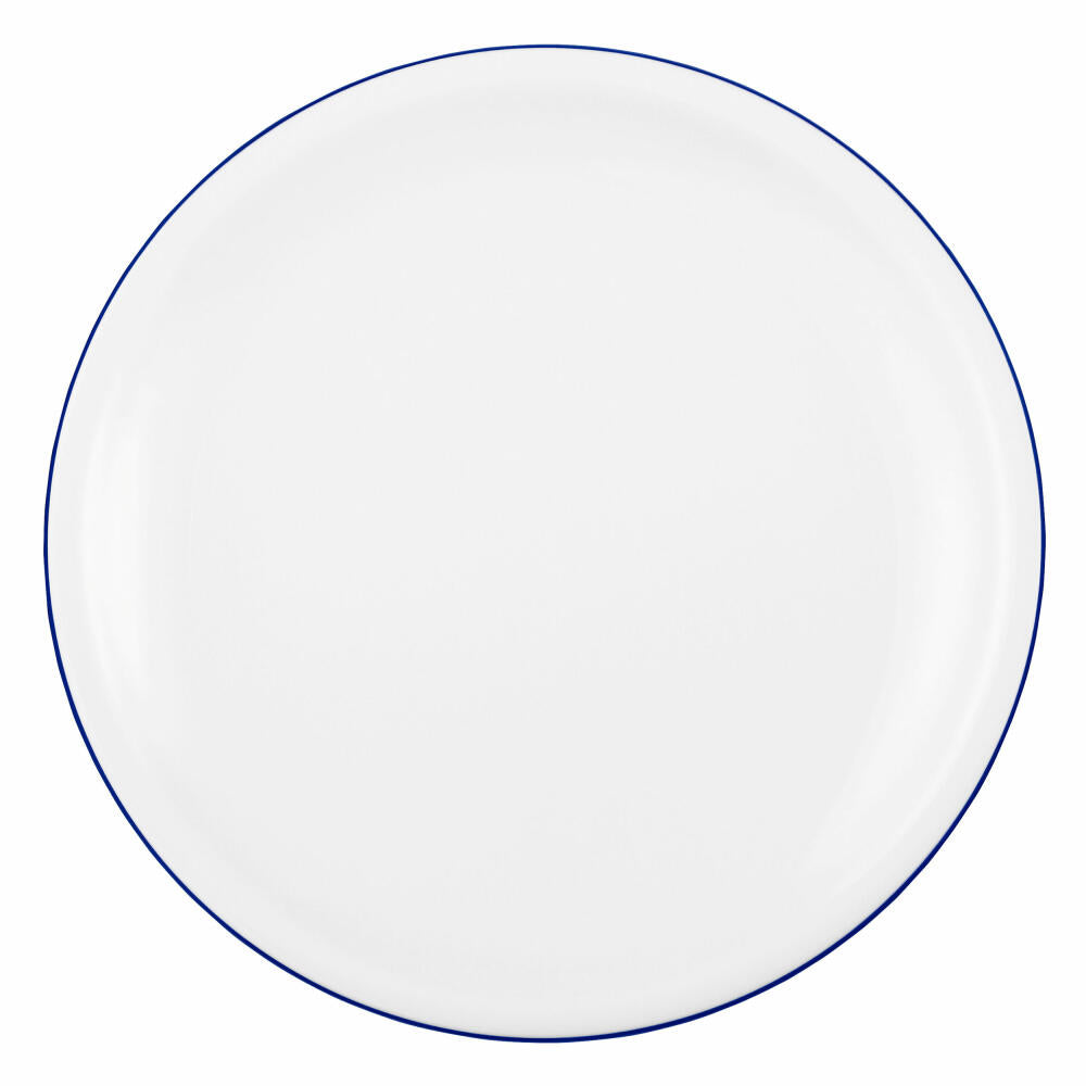 Seltmann Weiden Compact breakfast plate, plate, cake plate, porcelain, blue rim, Ø 19.3 cm, 001.718858