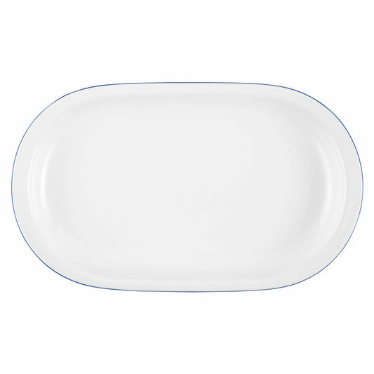 Seltmann Weiden Compact Platte, Servierplatte, Servierteller, Porzellan, Blaurand, 33 cm, 001.718871