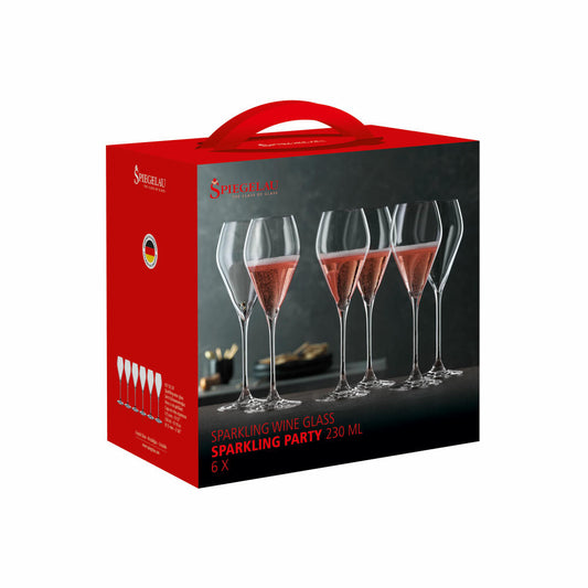 Spiegelau Special Glasses Champagnerglas Sparkling Party, 6er Set, Sektglas, Champagner Glas, 230 ml, 4270329