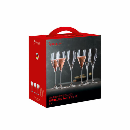 Spiegelau Special Glasses Champagnerglas Sparkling Party, 6er Set, Sektglas, Champagner Glas, 250 ml, 4900329