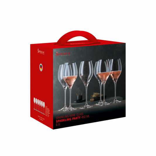 Spiegelau Special Glasses Champagnerglas Sparkling Party, 6er Set, Sektglas, Champagner Glas, 450 ml, 4900327