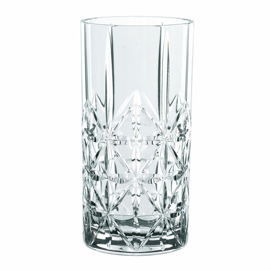 Nachtmann Highland Longdrinkglas, 4-tlg., Wasserglas, Saftglas, Kristallglas, 375 ml, 0097784-0