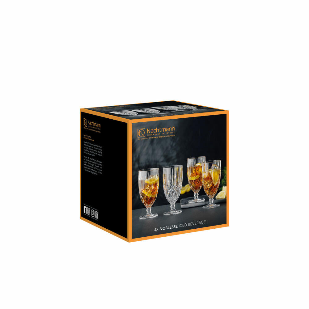 Nachtmann Bierkelch Set Noblesse 4-tlg., Biergläser mit Fuß, Kristallglas, 102556
