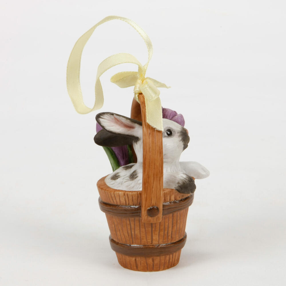 Goebel Jahresornament 2011, Ostern, Hasen Figuren in Eimer / Zuber, Osterhase, Dekoration, Hartporzellan, Porzellan, 66881285
