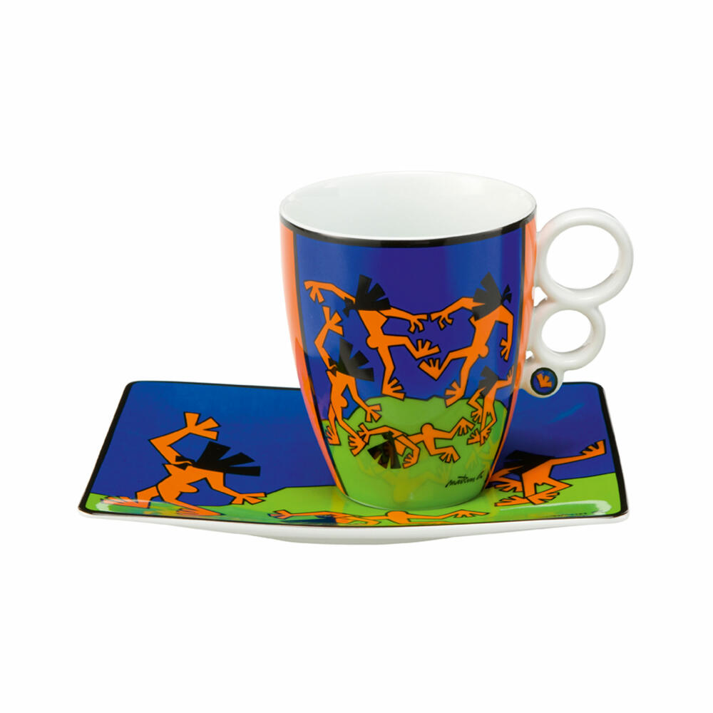 Goebel Laurentia, Markuss Göpfert, Künstlerbecher mit Untertasse, Teetasse, Kaffeetasse, Hartporzellan, Porzellan, 350 ml, 67050088