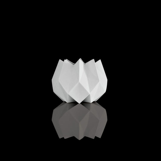 Goebel Kaiser Porzellan Polygono Star Vase, Blumenvase, Dekovase, Dekoration, Porzellan, Weiß, 14 cm, 14003751