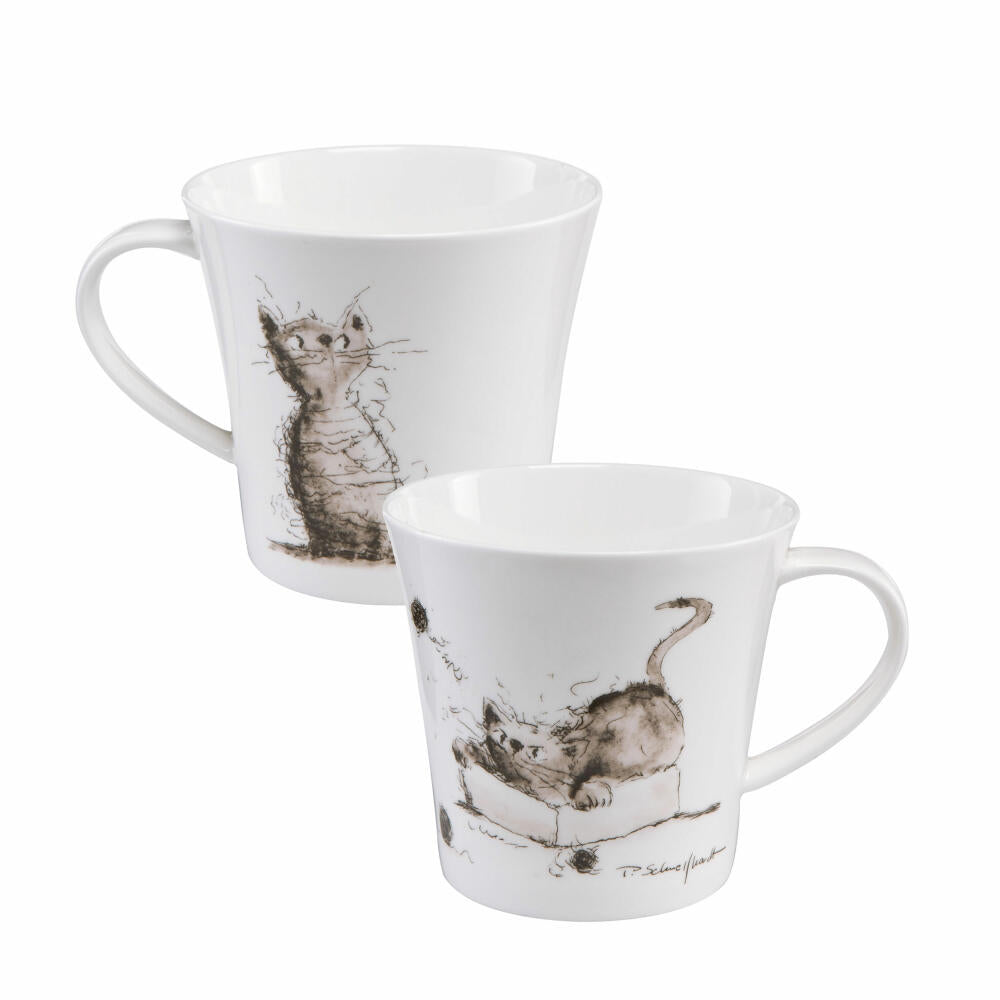 Goebel Coffee-/Tea Mug Peter Schnellhardt Spielstunde, Fine Bone China, schwarz-weiß, 350 ml, 26500151