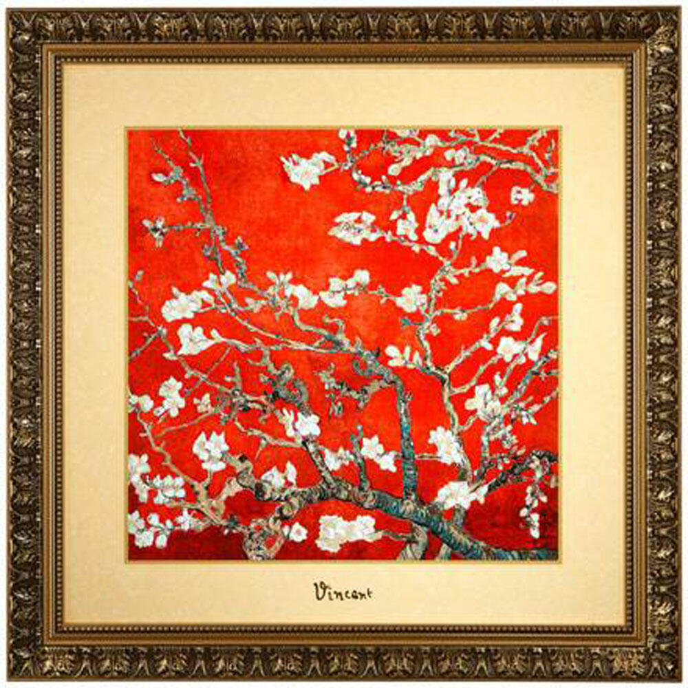 Goebel Wandbild Vincent van Gogh - Mandelbaum rot, Porzellan, Bunt, 3.5 cm, 66534771