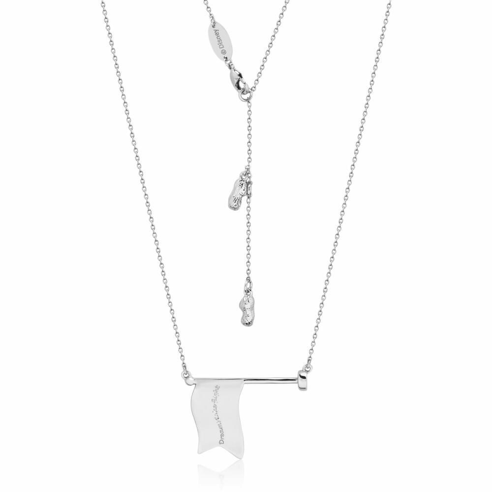 Goebel CK Disney Flagge Kette, Weißgold, Couture Kingdom Dumbo, Weißgold plattiert, 45 cm, 12101381
